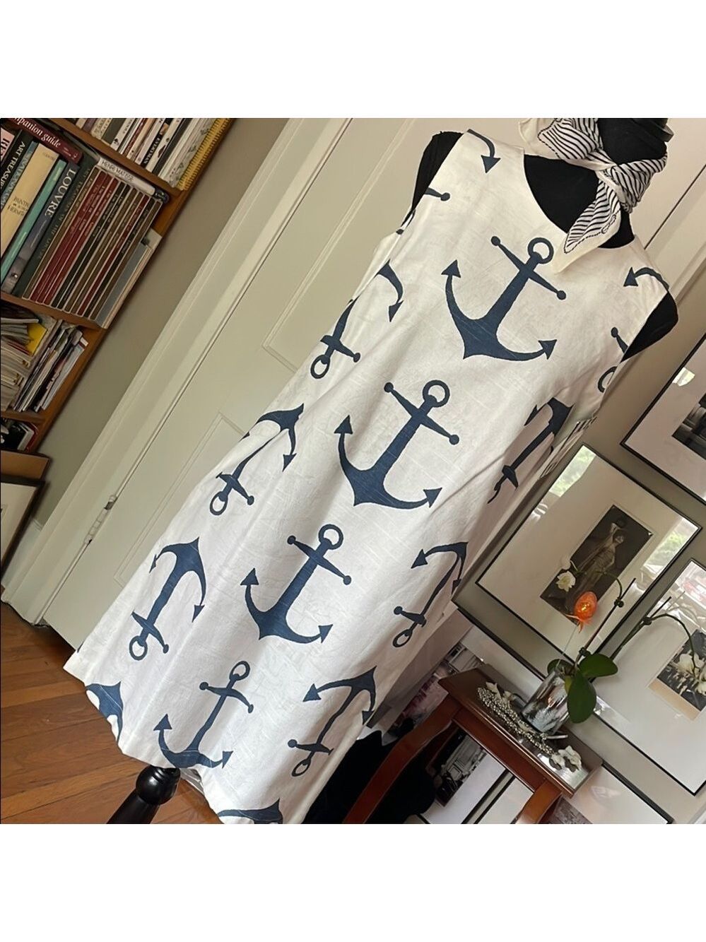 ⚓️ Love, Lilly Nautical Sleeveless A-Line Midi Dress - BNWT Size 4 ⚓️ - Picture 2 of 15